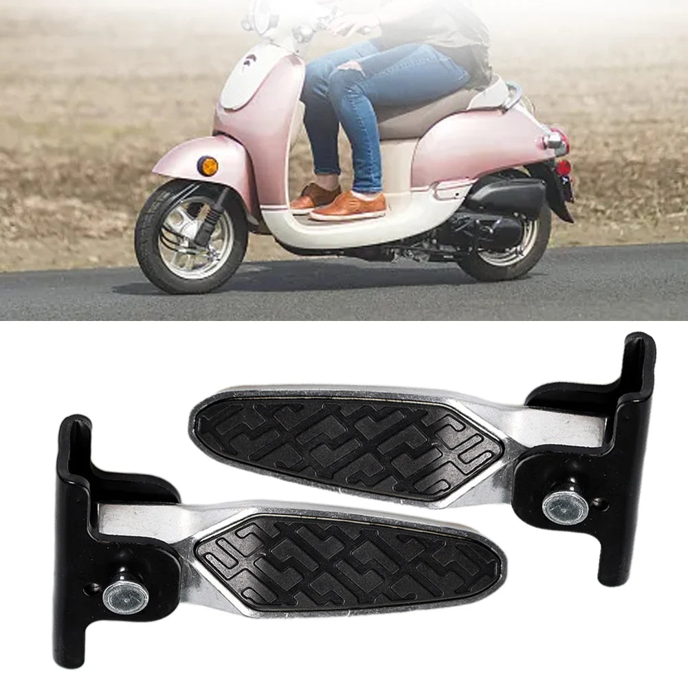 1 Pair Electric Bicycle Pedal Electric Vehicle Scooter Pegs Pedal Platform Front Footrest Folding Pedal Modified Accessories