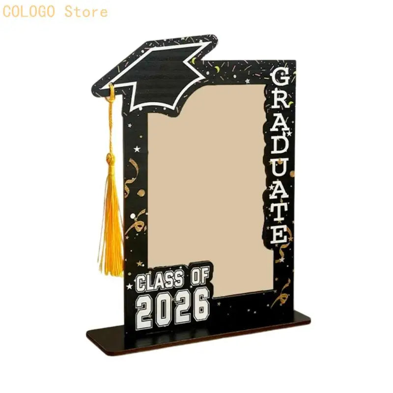 Wooden Graduation Picture Frame Class of 2026 Graduate Photo Frame With Tassels Desktop Decorations Tabletop Display D0LD