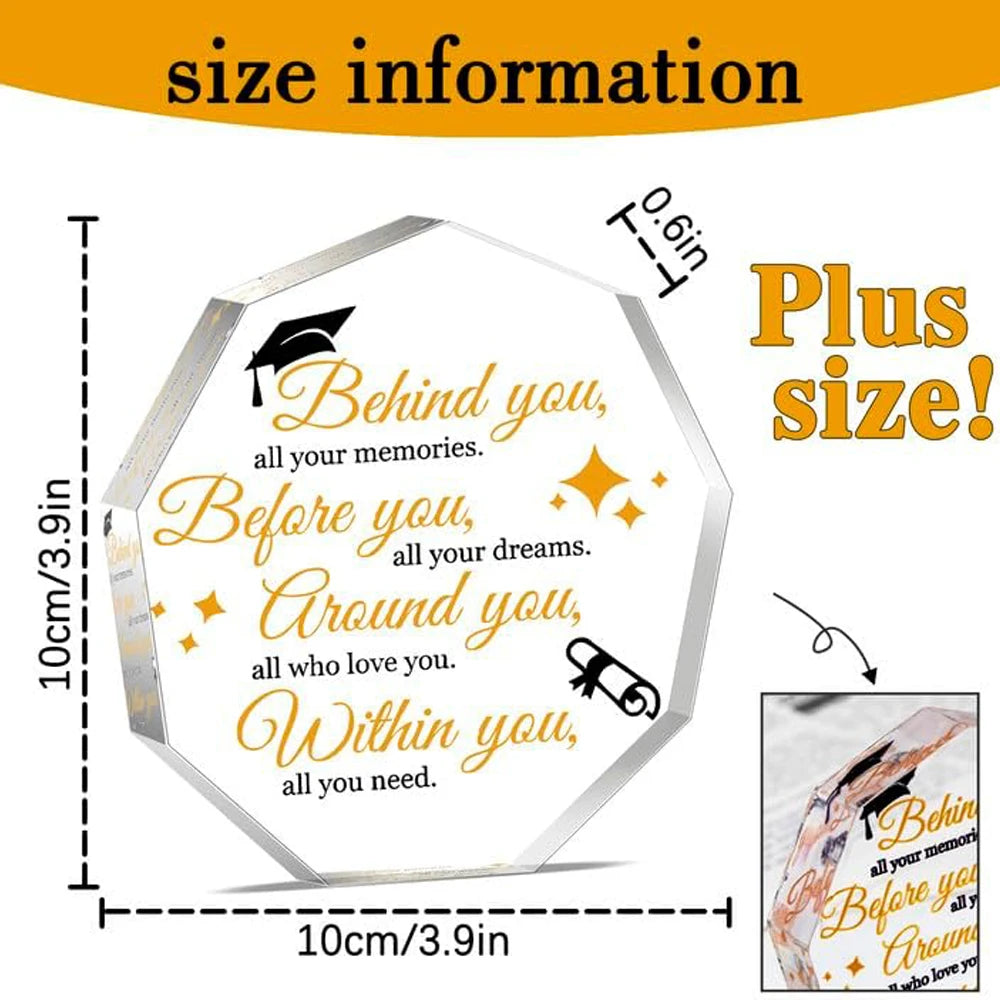 2026 graduation gift for her, inspiring desktop decoration, college graduation gift, female graduation decoration,