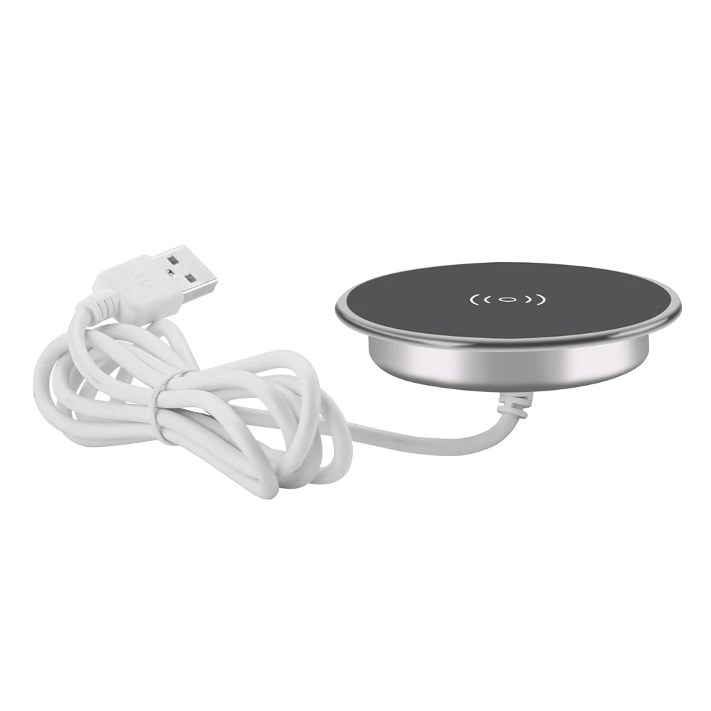 ABUOBuilt in Desktop Wireless Charger Desktop Furniture Embedded Fast Wireless Charger Charging for Smartphone