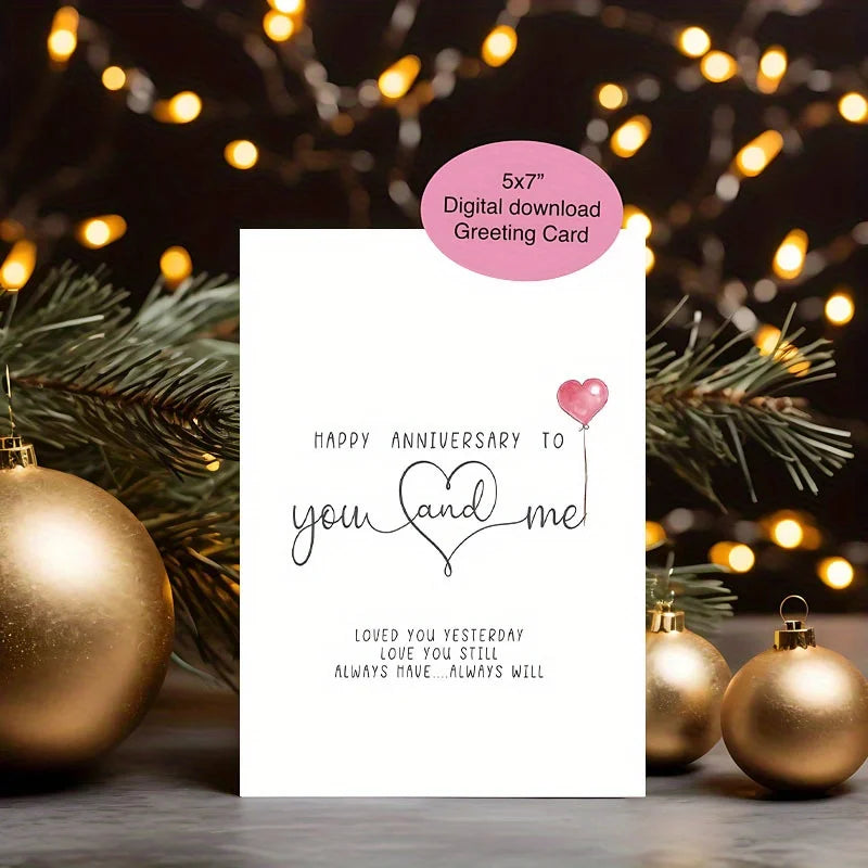 1 Special Anniversary Greeting Card, Perfect for Valentine's Day and Anniversaries, A Unique Valentine's Day Greeting Card