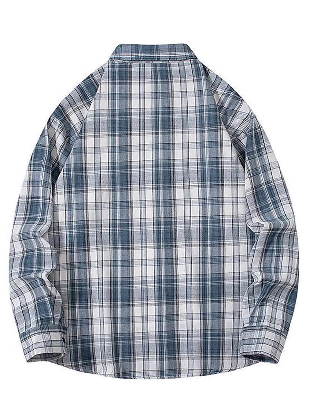 Long Sleeve Men's Shirt New Spring New Style Cool Retro Japanese Grid Large Size Collar Shirt Jacket Standard Fit Youth Fashion
