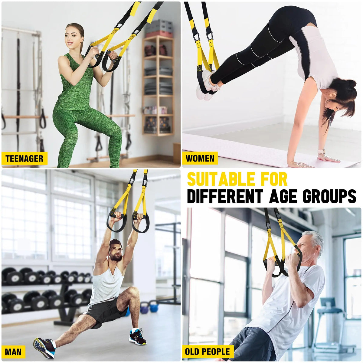Resistance Bands Set with Handles Door Anchor Home Workout Equipment for Women Men Bodyweight Fitness Training Kit