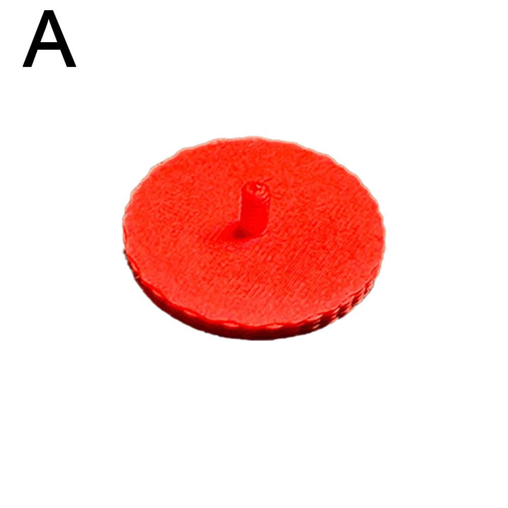 Capuchon de vis de remplacement pour téléphone CMF 1, circulaire, rouge, avec une surface texturée et un poteau central pour un accent personnalisé.
