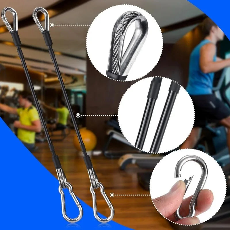 1/2Pcs 25cm Gym Cable Extension Compatible with Bowflex Home Gym Accessories for LAT/Tricep Pull Down and Leg Extensions Machine