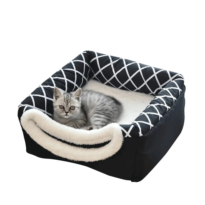 Cat Furniture Space Capsule Villa Style Enclosed Pet House Warm Winter Beds Pet Supplies