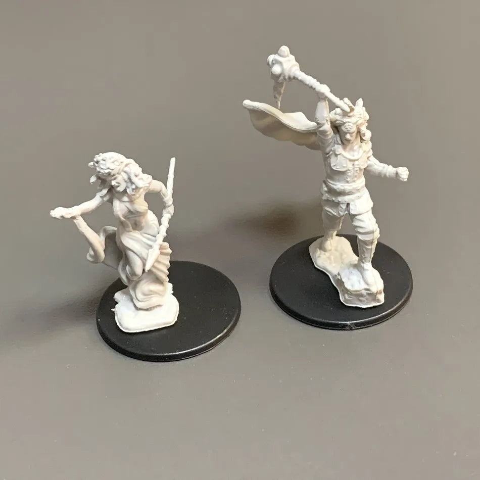 Lot Skeletons Dragonborn Fighter Orc Barbarian Paladin Dwarf Fighter Warlock Miniatures Nolzur's Miniatures Board Game Models
