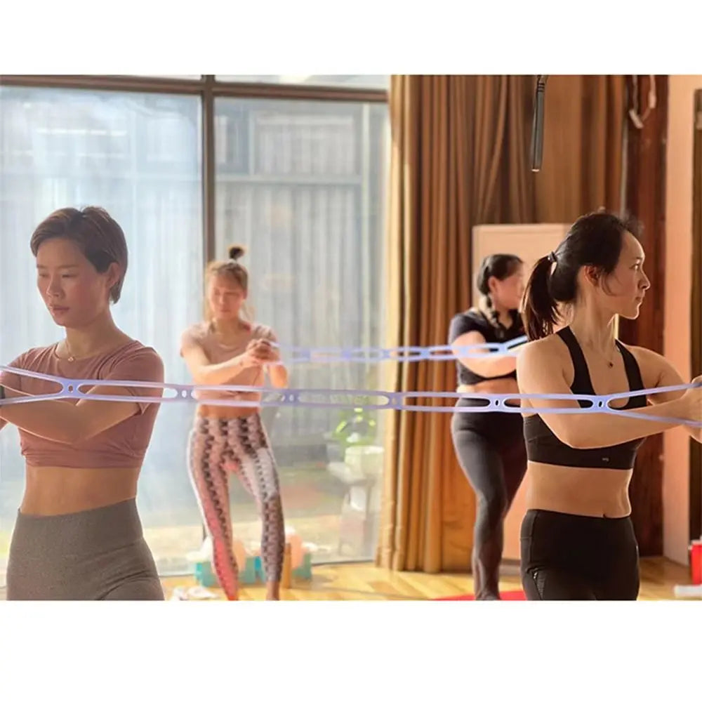 7 Ring Physical Stretch Resistance Band Portable Size Flexible Pull Up Assist Band Break-resistant Foldable Yoga Stretch Band