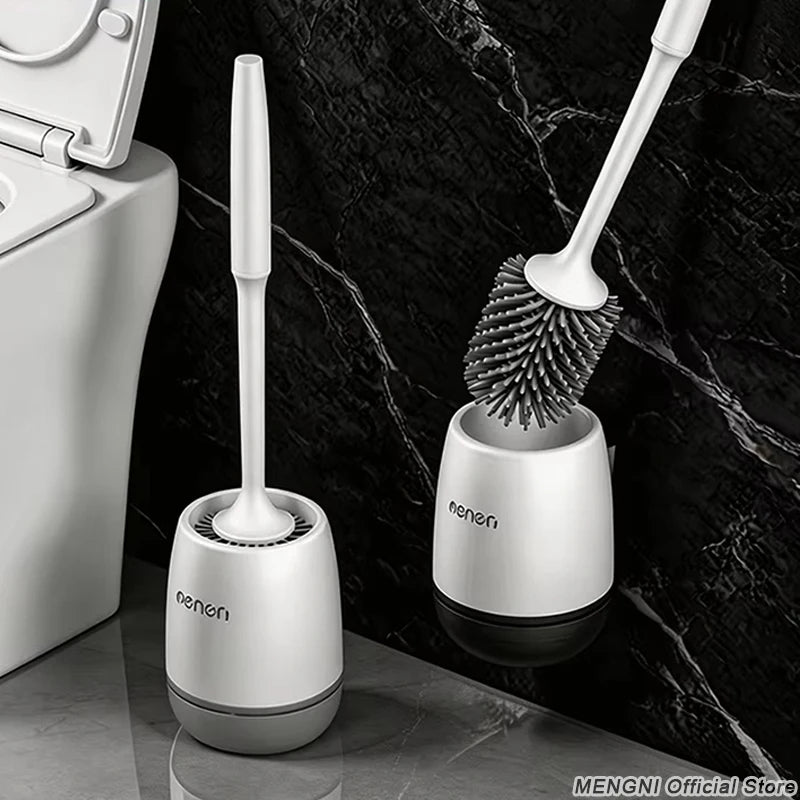 Wall-mounted Toilet Brush Bathroom Accessories Wall Floor Bathtubs Cleaning Tools Cleanliness Silicone Brush