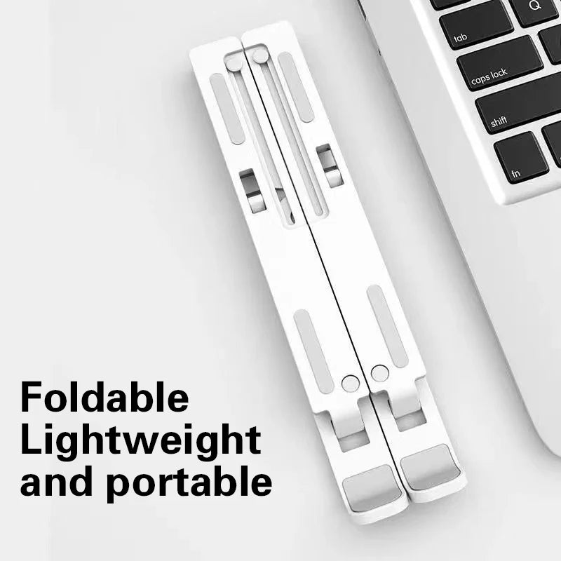 8 Gear Foldable Laptop Stand Holder Portable Notebook Support Base Adjustable Riser Cooling Bracket Laptop Cooler Accessories.
