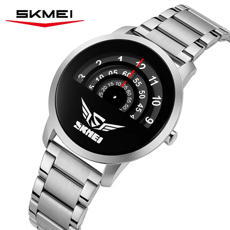 SKMEI 2677 Luxury Brand Fashion Wristwatches Male Clock Relogio Masculino Men's Quartz Watch Waterproof Steel /Leather Watches