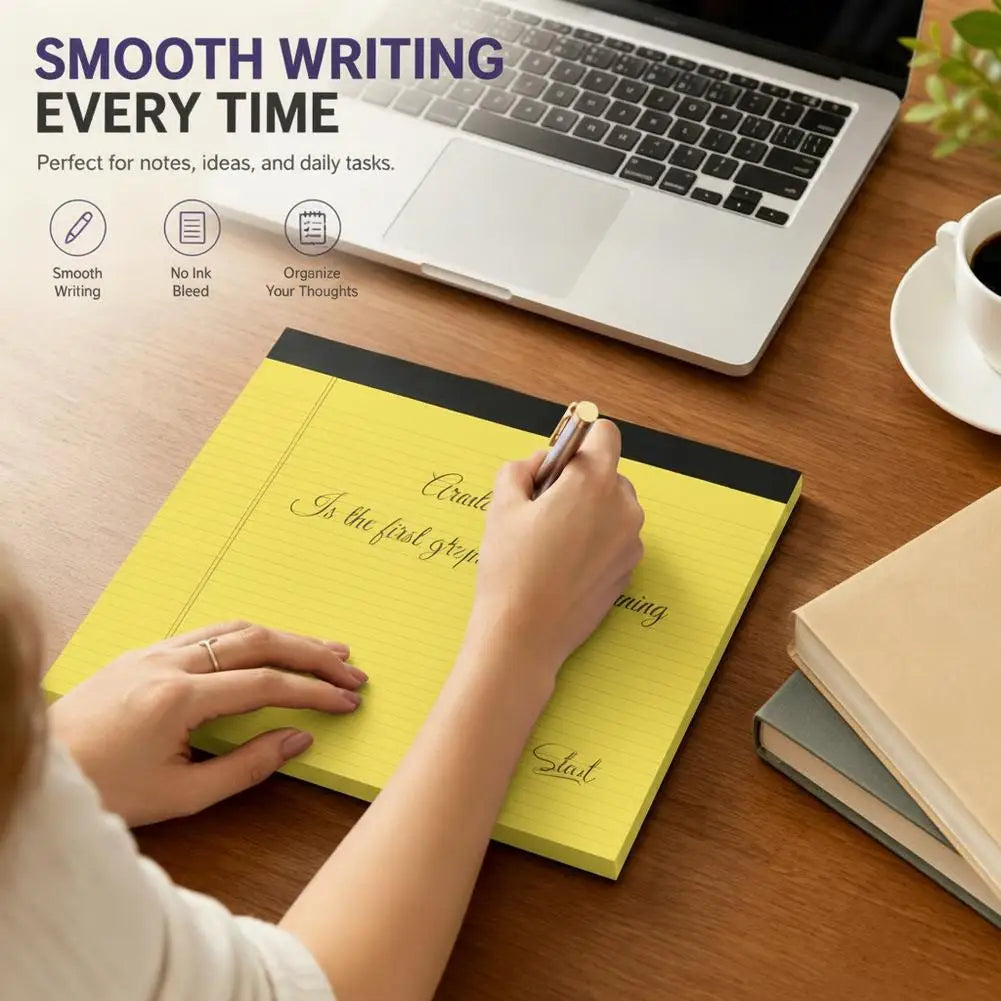 Writing Pad A5 Lined Notebook Colorful Note Paper Stationery Supplies for Students Kids Teachers Office Desk Organization