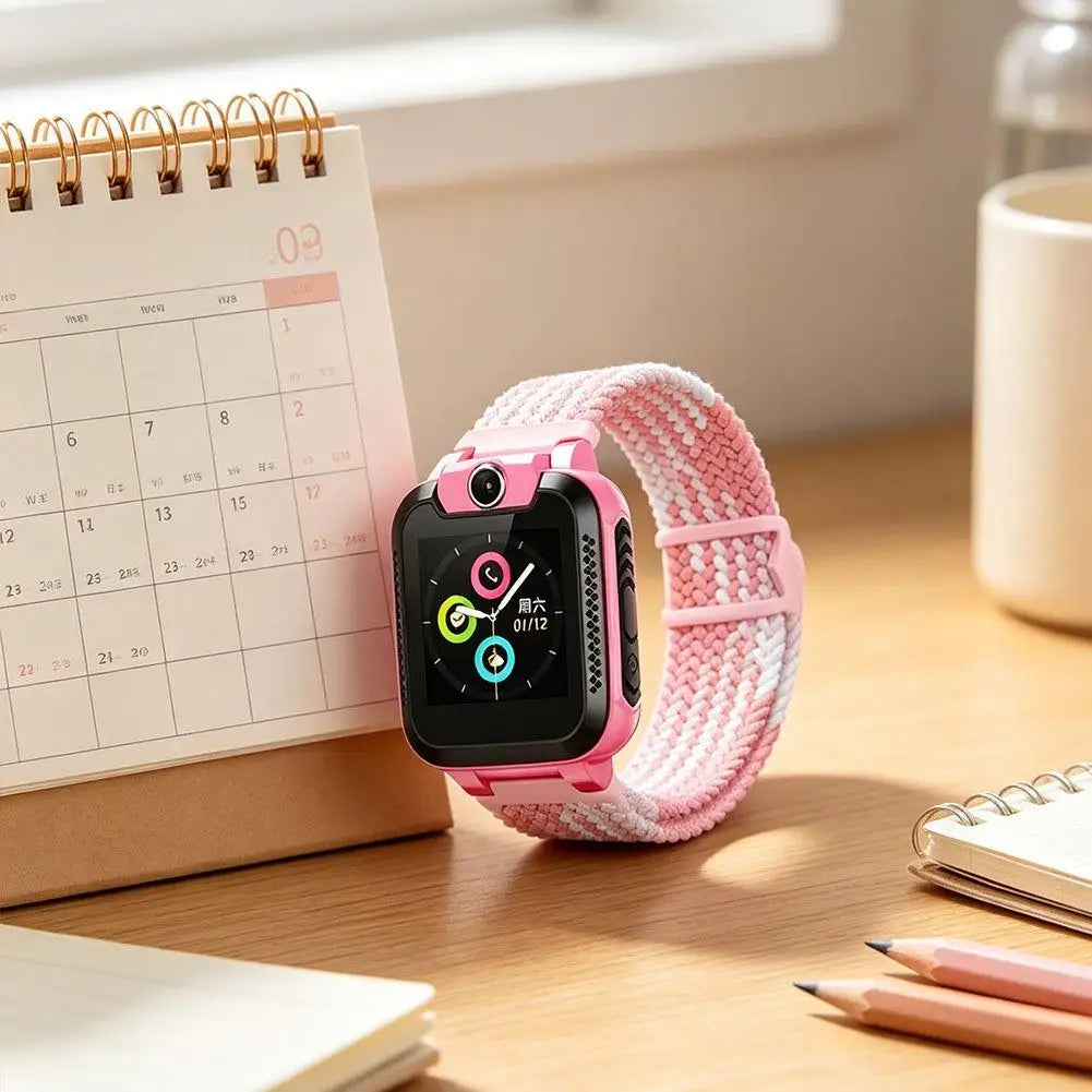 15 16 17mm Magnetic Nylon Watch Band for Xiaomi Redmi Mitu Xiaoxun Readboy 360 Kids Smartwatch Breathable Braided Strap