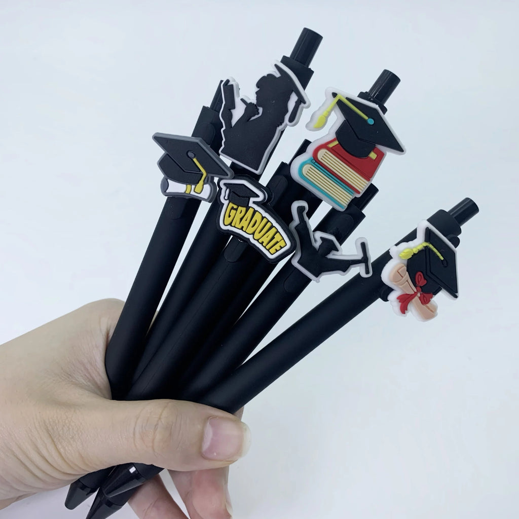 6 happy graduation pens, suitable for graduation party gifts, school office supplies