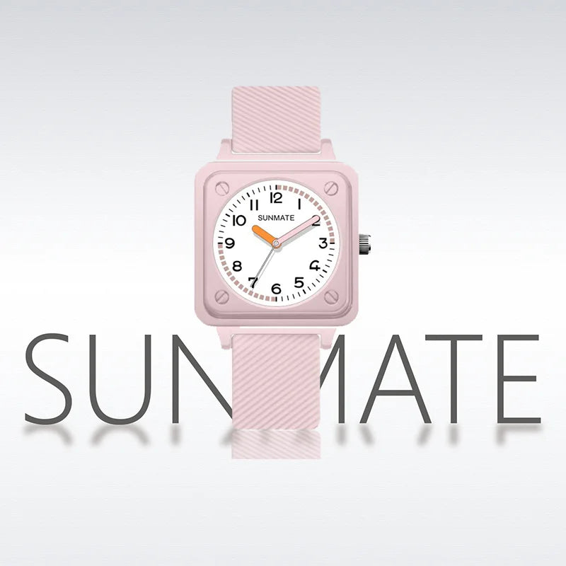 Women's Watches 2025 New Fashion Luxury Brand Women's Watches Silicone Strap Quartz Watches Square Arabic Numeral Dial