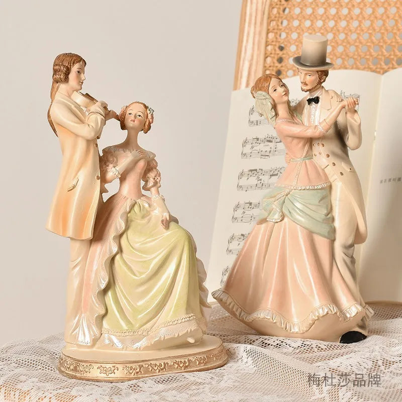 European Style Character Ornaments Creative Home Decor Desktop Living Room Wine Cabinet Bedroom Decoration Modern and Simple