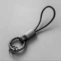 Alloy Leather Fur Keychain Anti-Lost Multifunctional Leather Waist Hanging Key Chain Business Style Carabiner Holder