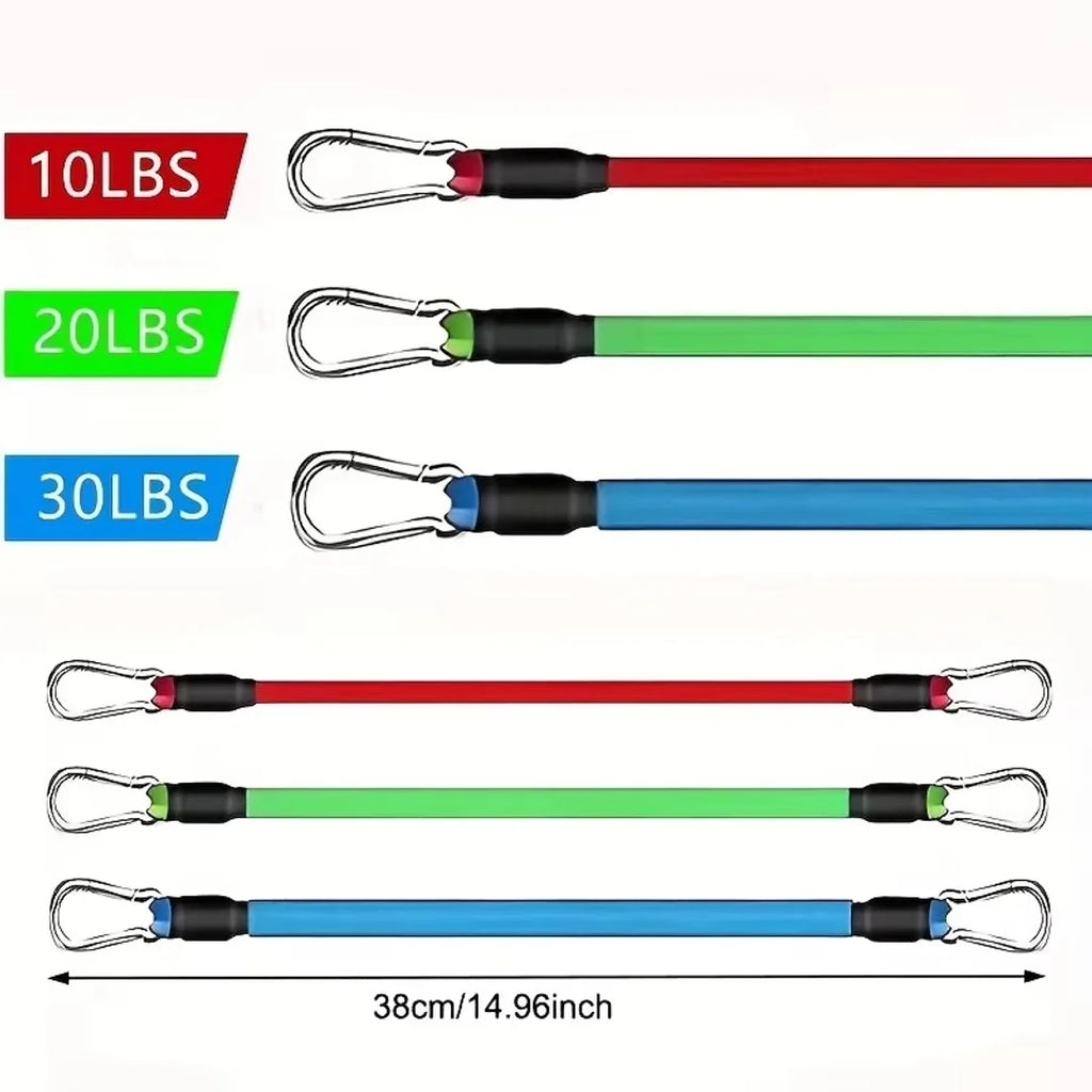 11pcs Home Gym Leg & Hip Toning System - Resistance Bands & Ankle/Thigh Trainer Set with Adjustable Tension Levels