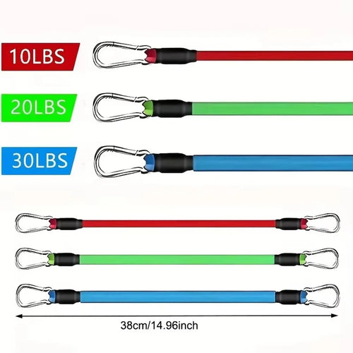 11pcs Home Gym Leg & Hip Toning System - Resistance Bands & Ankle/Thigh Trainer Set with Adjustable Tension Levels