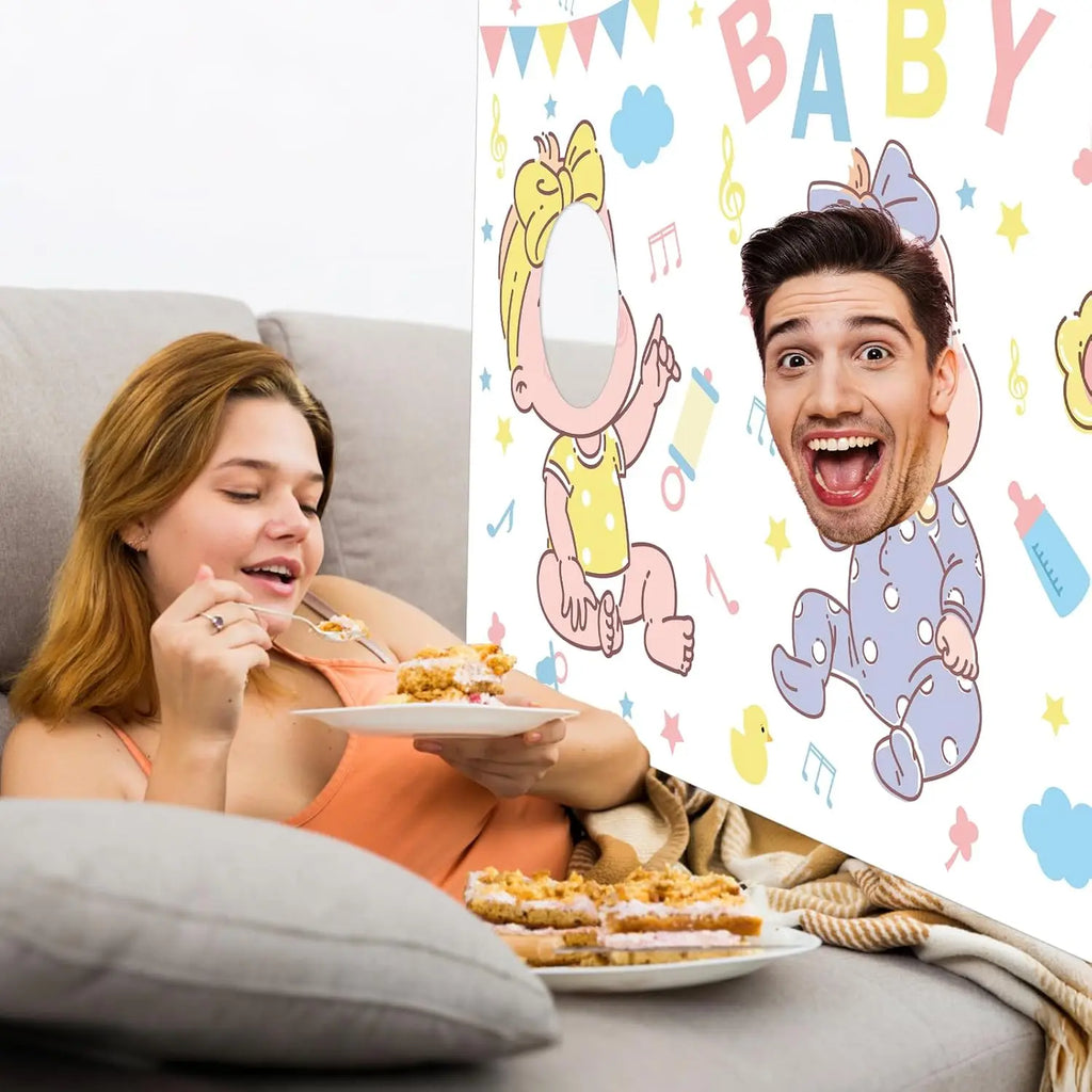 Baby Shower Games Backdrop Feed Me Baby Shower Game Party Background Who is The Babys Daddy Games Banner Funny Bridal Party