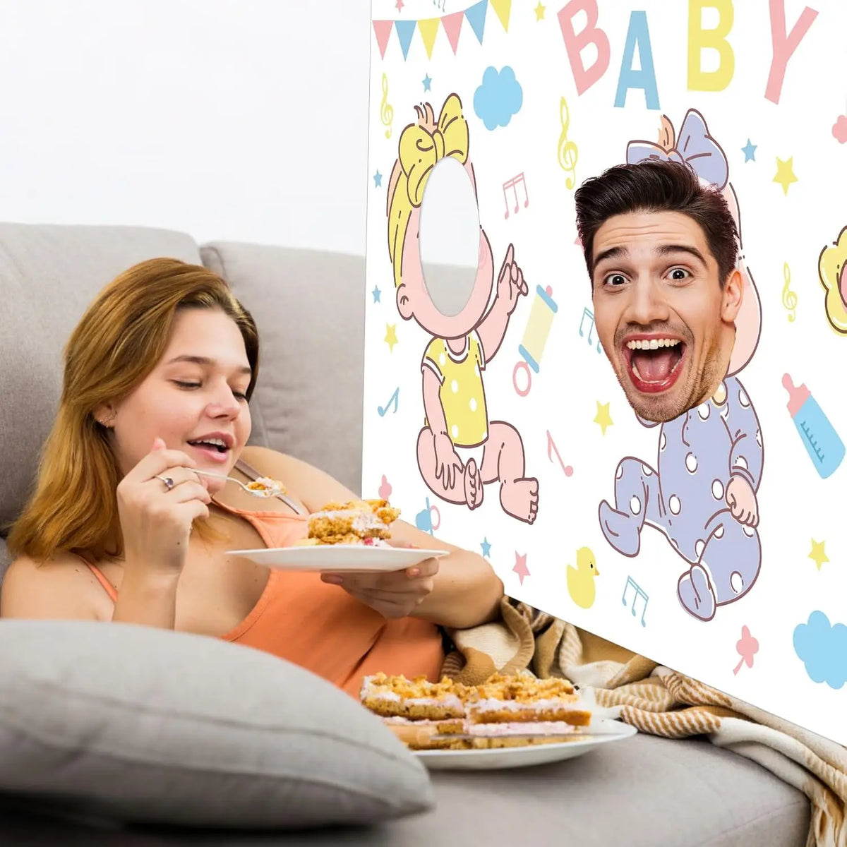 Baby Shower Games Backdrop Feed Me Baby Shower Game Party Background Who is The Babys Daddy Games Banner Funny Bridal Party