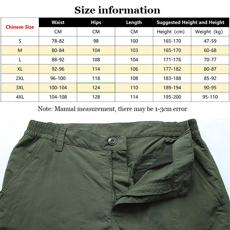 pantalons cargo tactiques légers pour homme en vert olive, avec ceinture élastique et poches latérales, conçus pour la durabilité et le confort.