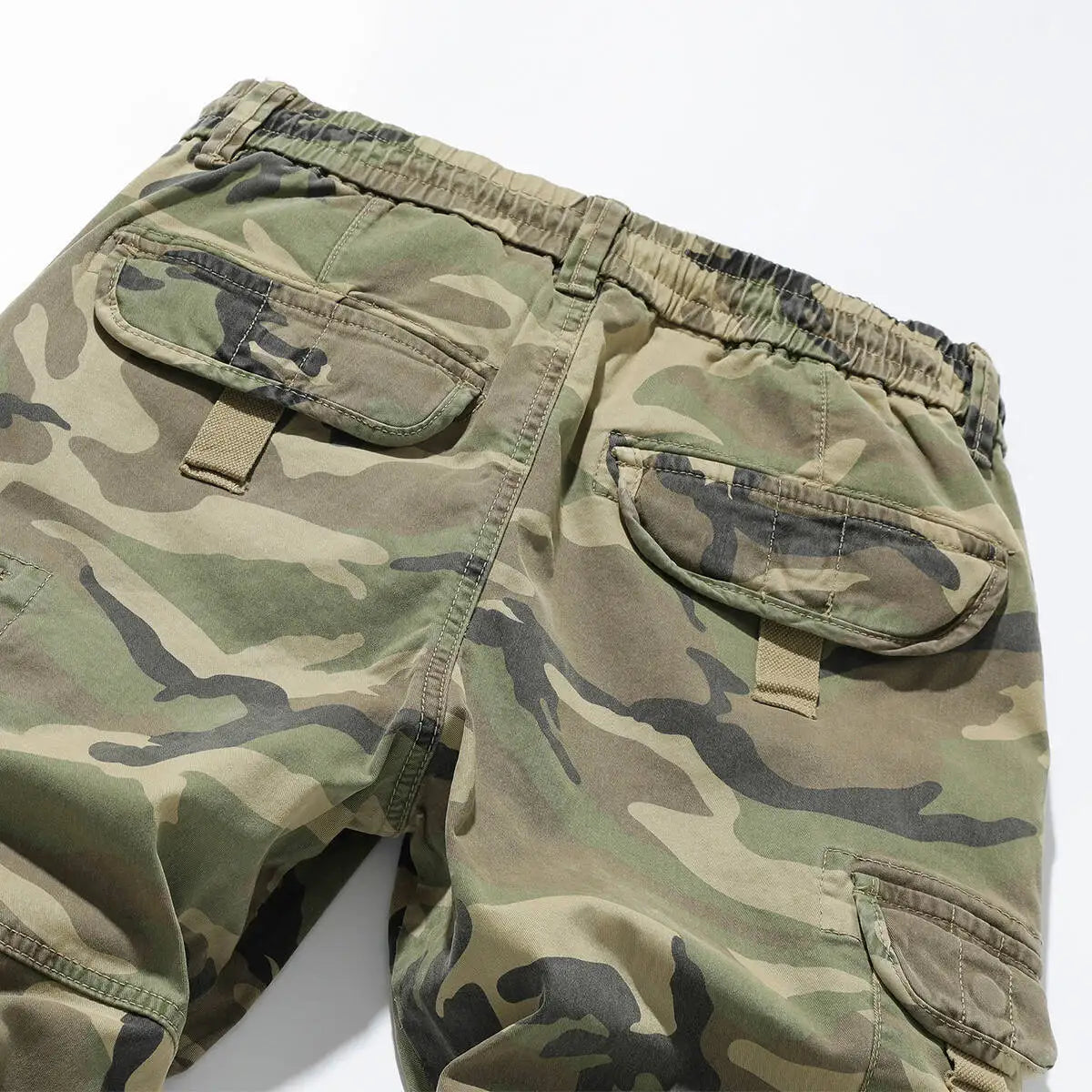 Men's Outdoor Camouflage Cargo Pants with Multi-Pocket Trendy Brand Jogger Wash Cotton Loose Fit Sports Tapered Track Sweatpants