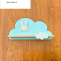 Cloud Wall Hanging Kids Bookshelf Child Room Toy Storage Display Stand Hanging Rack Wood Shelf Study Living Room Wall Decoration