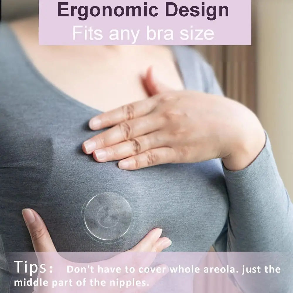 Klare transparente Nippelschutzschale aus Silber aus haftfähigem Material mit ergonomischem Design, geeignet für jede BH-Größe, zur Unterstützung des Stillens bei der Heilung