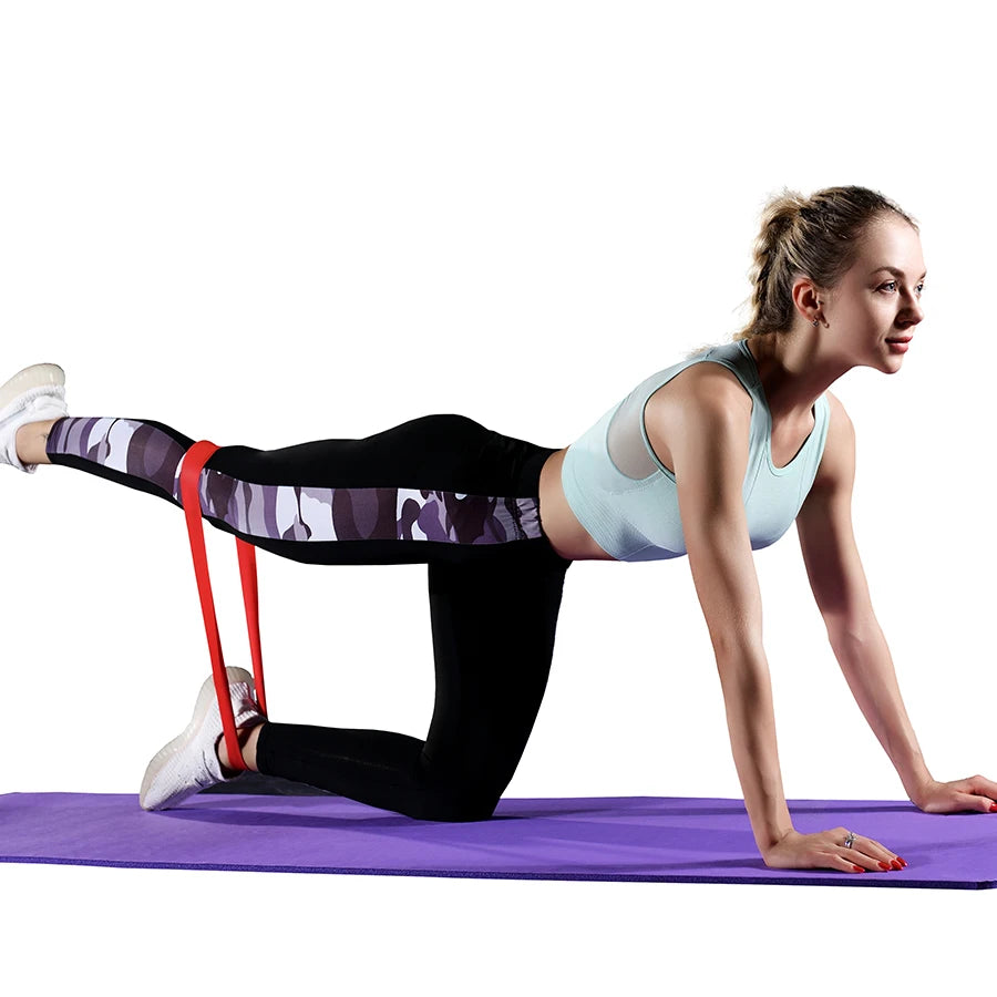 Fitness Resistance Loop Bands Rubber Elastic Exercise Bands, Multi Tension Training Bands for Yoga Pilates Home Workout
