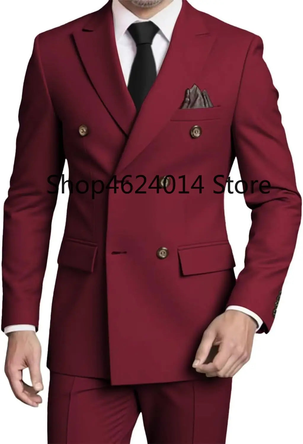 Suits for Men Slim Fit 2 Piece, Mens Double Breasted Suit Tuxedo for Men Wedding Business Prom Formal Suits
