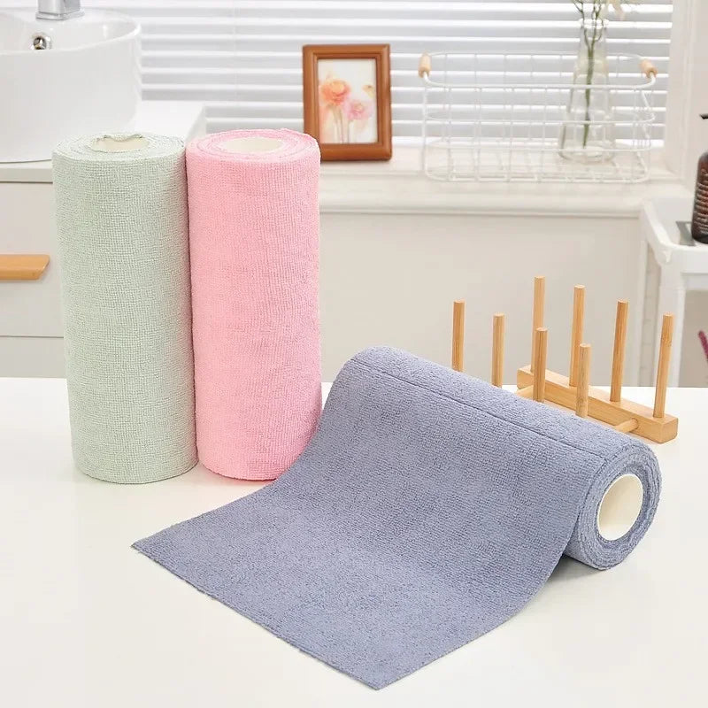 Kitchen Cloth Reusable Cleaning Erase Household Kitchen Cloth Towel Roll Rag Cleaning Tissue Replacement 1 Roll 20 Pieces
