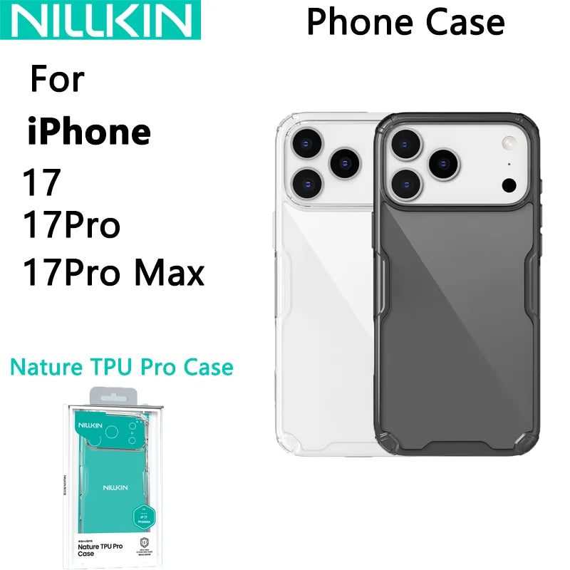 NILLKIN Phone Case For iPhone 17 17Pro 17Pro Max Nature TPU Pro Cover Anti‑Fingerprint Wear Resistant Shock Absorption Drop
