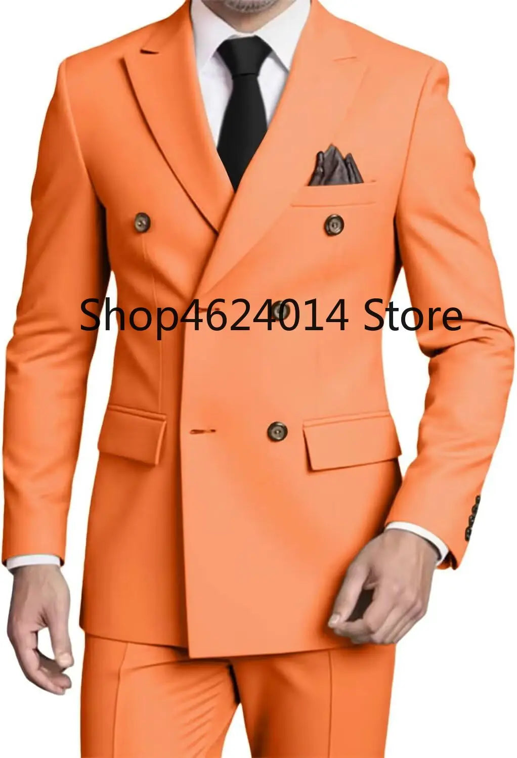 Suits for Men Slim Fit 2 Piece, Mens Double Breasted Suit Tuxedo for Men Wedding Business Prom Formal Suits