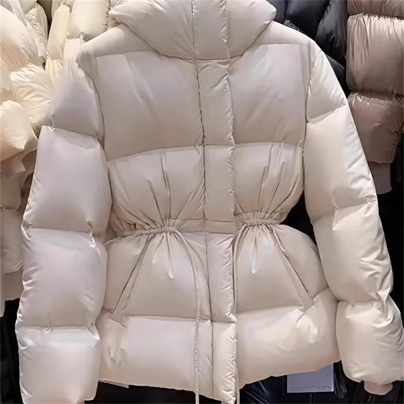 Parkas Jacket Women Winter 2025 New Cotton-Padded Coat Female Fashion Waterproof Thicken Warm Outerwear Ladies Overcoat  Tops