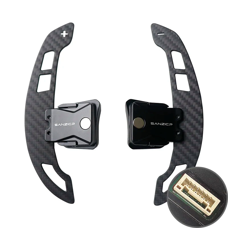 Customized Magnetic Shift Paddles For Audi R8 TT TTRS Steering Wheel Accessories Gear Paddles Carbon Fiber Style