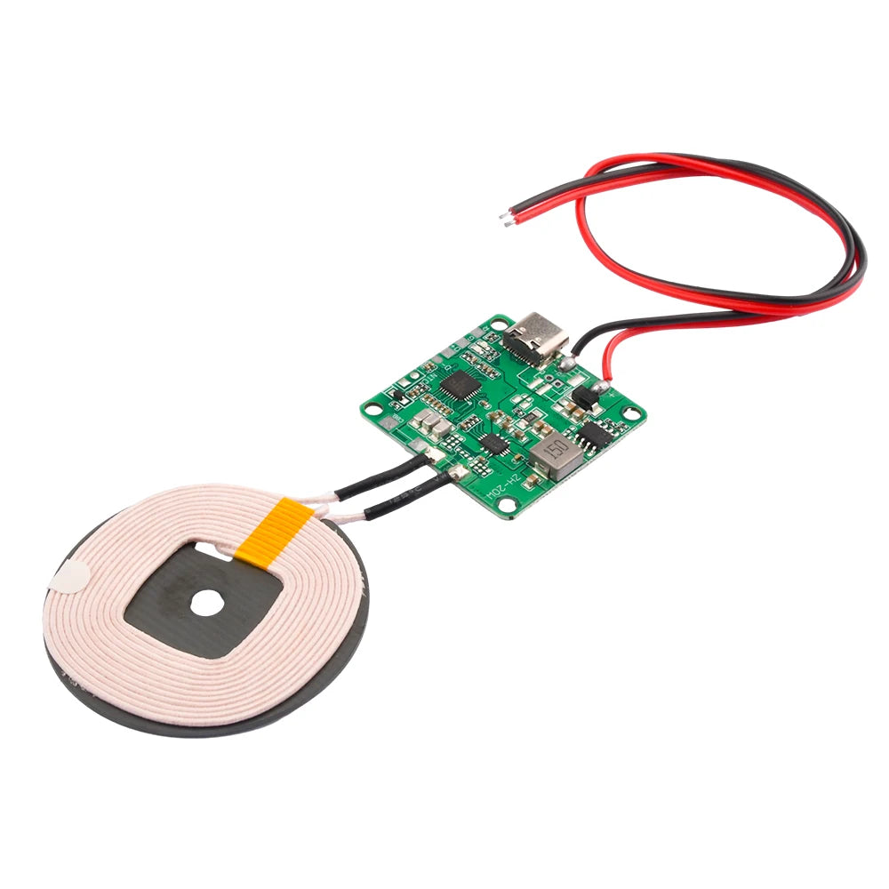 For 0-10MM 20W 5V 9V 12V Fast Charging Wireless Charger Transmitter Module TYPE-C + Coil Universal FOR CAR PHONE Battery