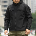 Men's Tactical Jacket Winter Snow Ski Jacket Water Resistant Softshell Fleece Lined Coats Multi-Pockets Military Outdoor Hoodie