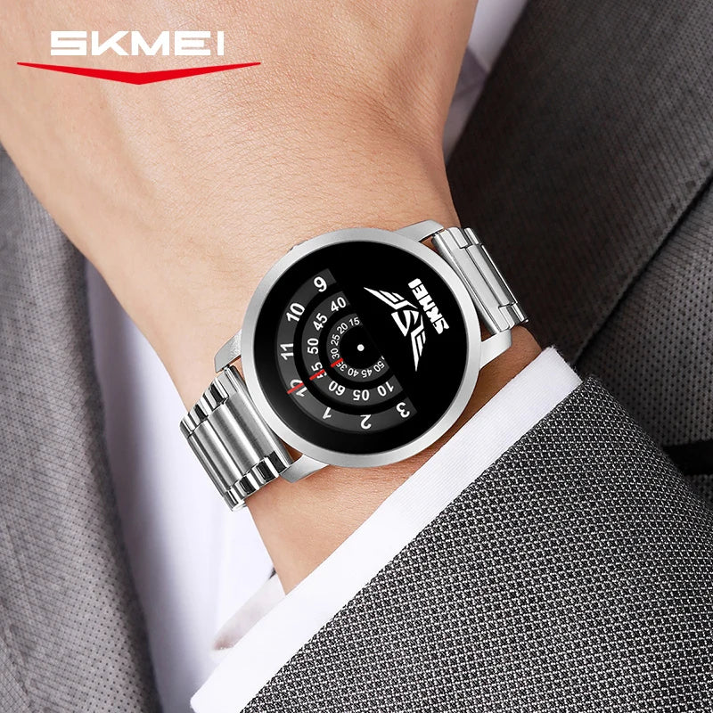 SKMEI 2677 Luxury Brand Fashion Wristwatches Male Clock Relogio Masculino Men's Quartz Watch Waterproof Steel /Leather Watches