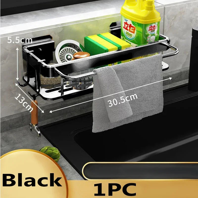 Bathroom Shelf Kitchen Storage Organizer Aluminum Alloy Shampoo Rack Shower Shelf Bathroom Accessories No Drill Shelf