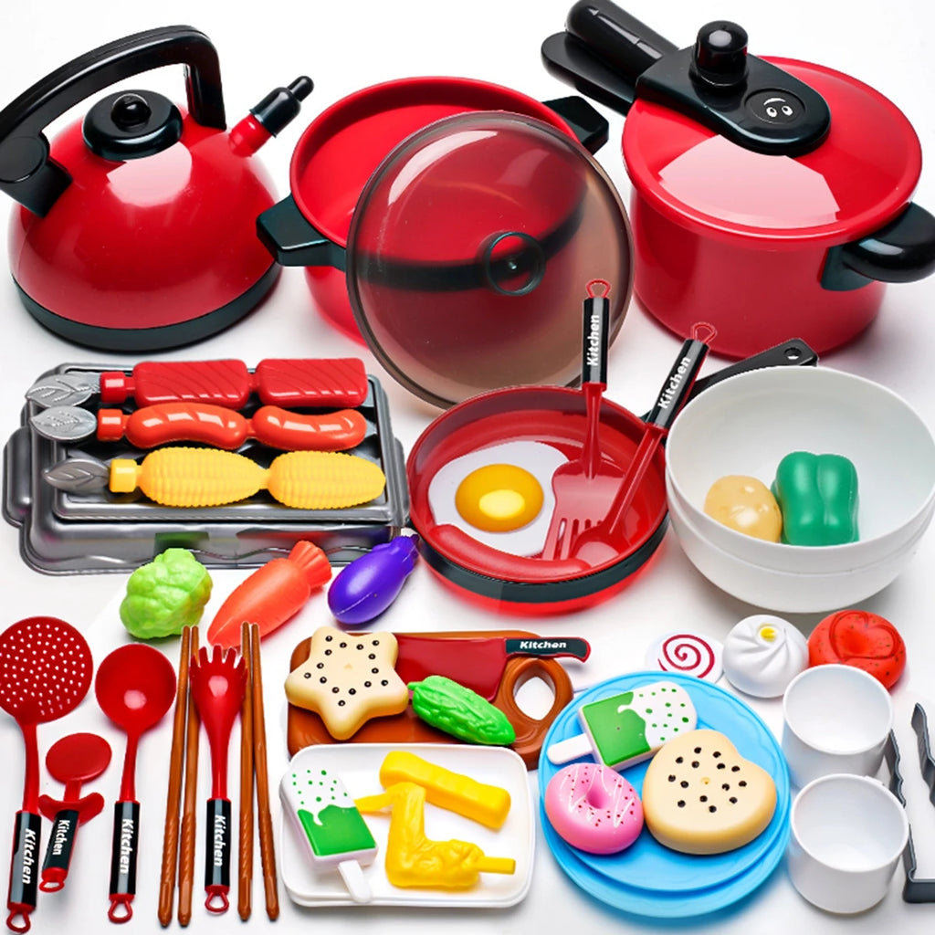 Children's Simulated High Fidelity Cooking Toys, Home and School Use Chefs to Pretend Toy Sets Suitable for Role-Playing Kitchen