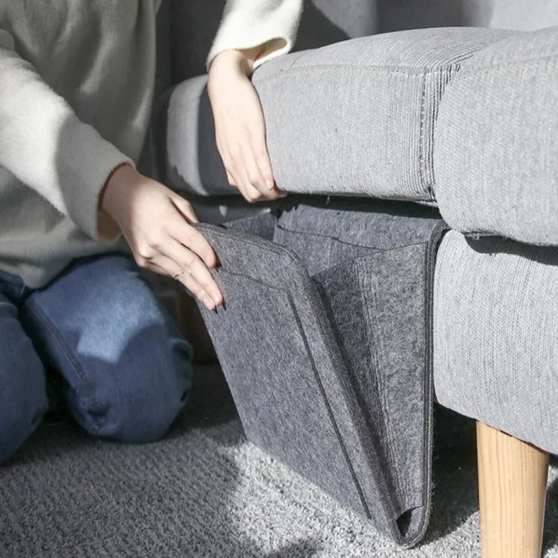 Storage Box Hang Bag Felt Dormitory Bed Sofa Bedroom Carpet Store Content for CD Magazines Stationery Pad Mobile Phones Sundries
