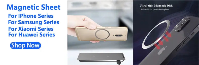 Étui pour téléphone magnétique de voiture sans fil de couleur dorée, avec un design d’aimant circulaire et une finition métallique élégante, compatible avec plusieurs marques de smartphones pour téléphones mobiles sans fil