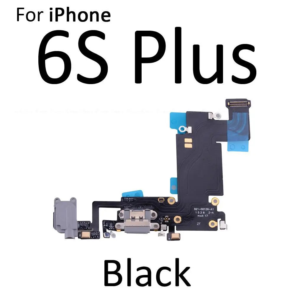 High Quality Charging Flex Cable For iPhone SE 2020 6 6S 7 8 Plus X XS Max USB Charger Port Dock Connector With Mic Flex Cable