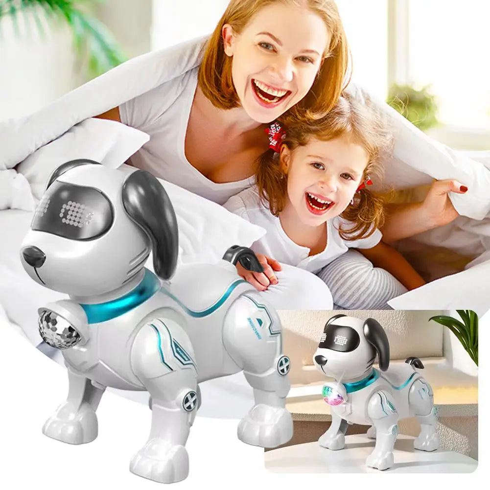 Plastic Electronic Robot Dog with Light Programmable Smart Electronic Stunt Pet Interactive Touch Walking Dancing Robot Dog