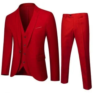 Mens Wedding Two Piece Suit Groom Best Man Slim Casual Dress