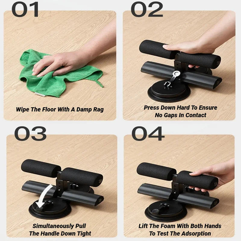Abdominal Sit Up Equipment Suction Cups Ankle Support Workout Fitness Adjustable Sports Physical Exercise Aids Home Indoor