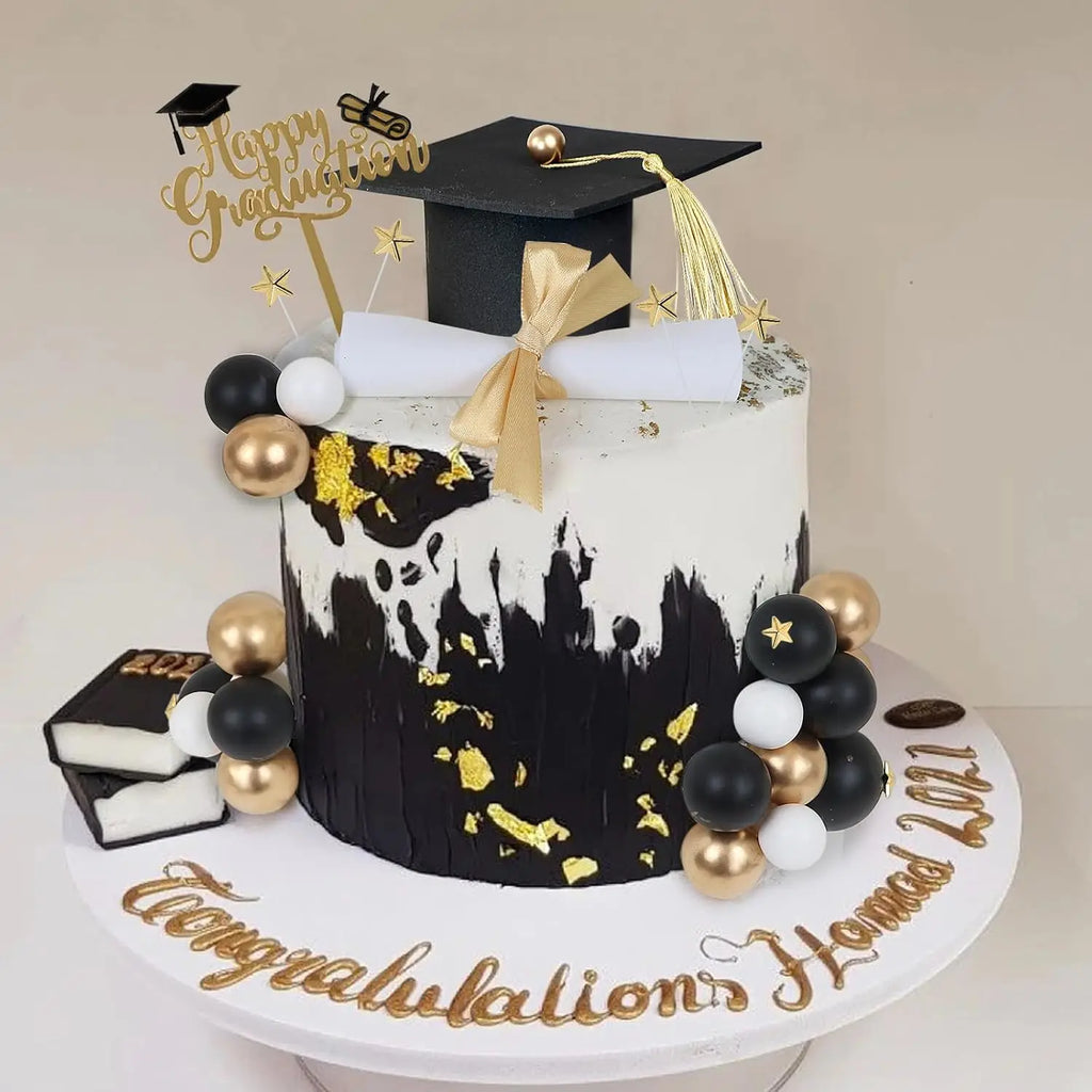Graduation Cake Toppers Graduations Cap Congrats Grad Cake Decorations for 2026 High School College Senior Graduation Supplies