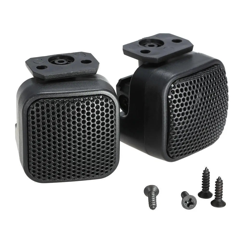 Soportes de montaje de altavoces de plástico negro para coche con diseño de rejilla perforada para tweeters tipo domo de coche de 500 W, audio automotriz.
