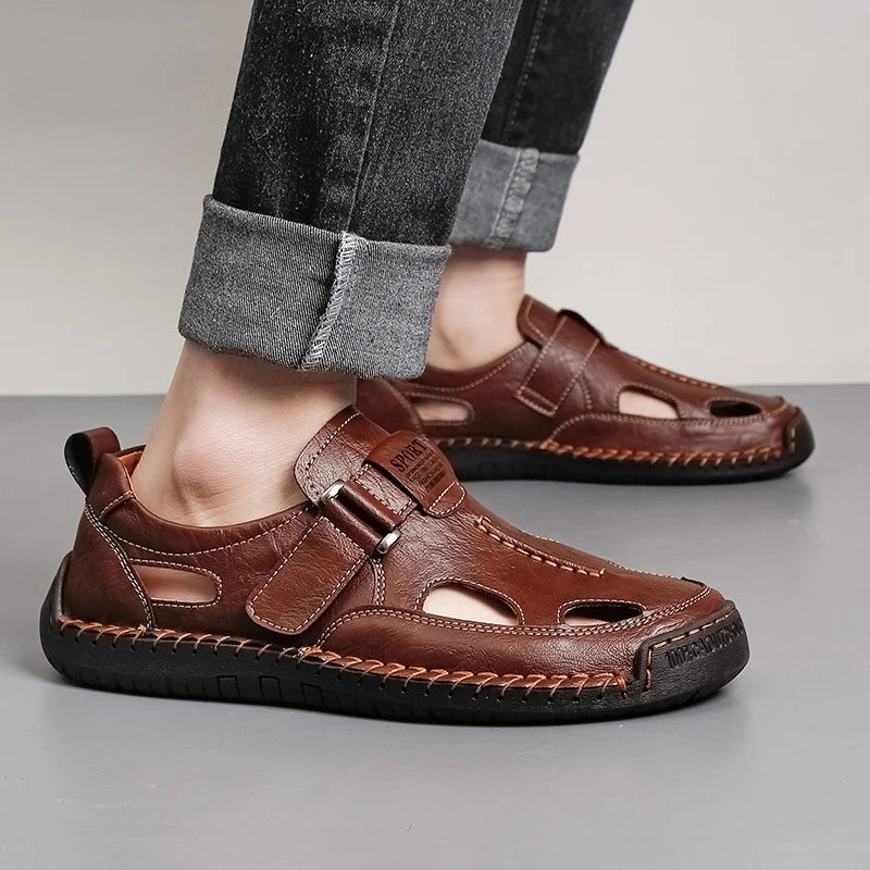 Men's Casual Sneakers Summer Breathable Outdoor Shoes Openworke Design Non-slip Summer Lightweight Driving Shoes Walking Shoes